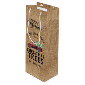 Weihnachten - Red Truck Geschenktüte Für Weinflaschen (Vorderseite Schrägansicht)