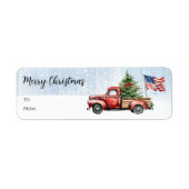 Weihnachten Red Truck Patriotic Flag Geschenk (Vorne)