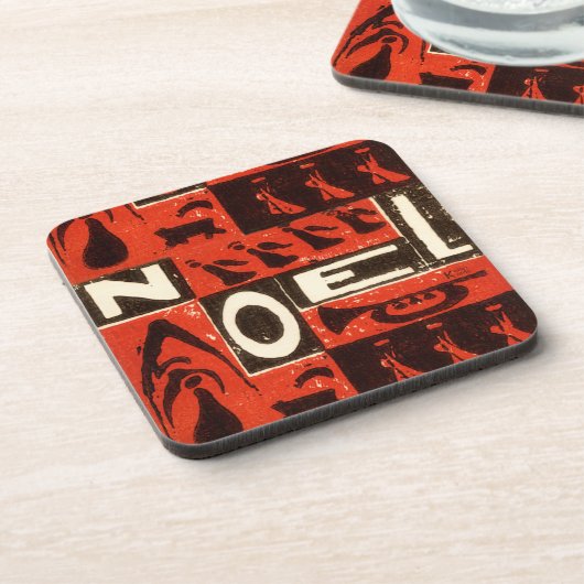 Weihnachten Red Untersetzer (Linke Seite)