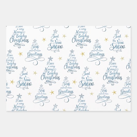 Weihnachten Redewendungen an der Küste Geschenkpapier Set (Vorderseite 2)