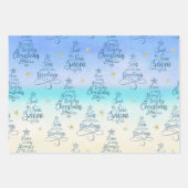 Weihnachten Redewendungen an der Küste Geschenkpapier Set (Vorderseite)