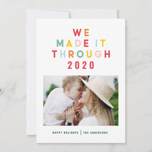 Weihnachten Regenbogen bunt, wir schafften es durc (Vorderseite)