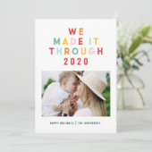 Weihnachten Regenbogen bunt, wir schafften es durc (Stehend Vorderseite)