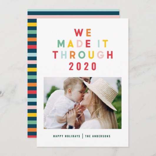 Weihnachten Regenbogen bunt, wir schafften es durc (Vorne/Hinten)