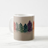 Weihnachten - Regenbogen-Kiefern Kaffeetasse (Vorderseite Links)