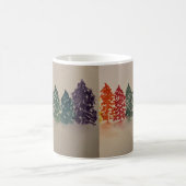 Weihnachten - Regenbogen-Kiefern Kaffeetasse (Mittel)
