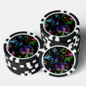 Weihnachten Regenbogenfarbene Schneeflocken Slipp Pokerchips (Stapel)