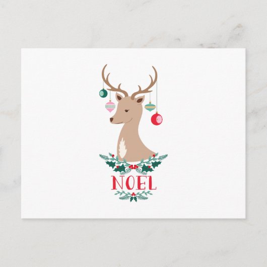Weihnachten Reindeer Postkarte (Vorderseite)