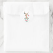 Weihnachten Reindeer Runder Aufkleber (Tasche)