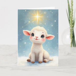 Weihnachten religiös Der Löwe und das Lamm und Ste Karte
