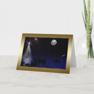 Weihnachten, religiös, Geburt Christi, Sterne, Feiertagskarte