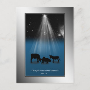 Weihnachten, religiös, Geburt Christi, Sterne, Feiertagspostkarte