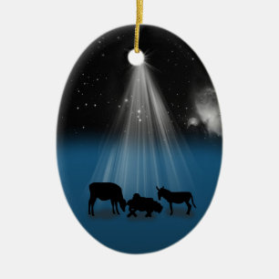Weihnachten, religiös, Geburt Christi, Sterne, Keramik Ornament