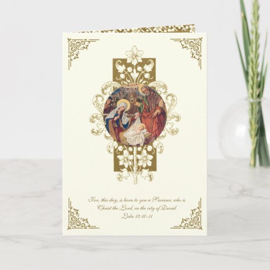 Weihnachten Religiöse Geburt Jesus Mary Joseph (Vorderseite)