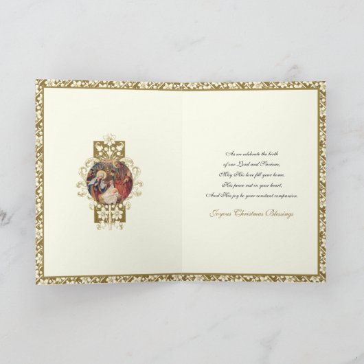 Weihnachten Religiöse Geburt Jesus Mary Joseph (Innenseite)