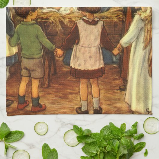 Weihnachten, Religiöse Geburt w Baby Jesus Handtuch (Gefaltet)