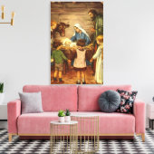 Weihnachten, Religiöse Geburt w Baby Jesus Leinwanddruck (Insitu (Wohnzimmer))