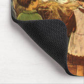 Weihnachten, Religiöse Geburt w Baby Jesus Mousepad (Ecke)