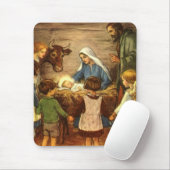 Weihnachten, Religiöse Geburt w Baby Jesus Mousepad (Mit Mouse)