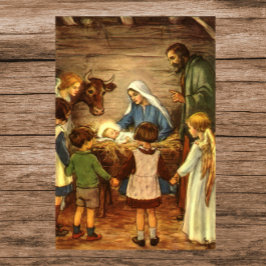 Weihnachten, Religiöse Geburt w Baby Jesus Poster
