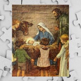Weihnachten, Religiöse Geburt w Baby Jesus Puzzle