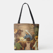 Weihnachten, Religiöse Geburt w Baby Jesus Tasche (Rückseite)