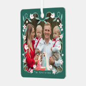 Weihnachten Religiöse Krippe Foto Keepake Ornament Aus Metall (Vorderseite links)