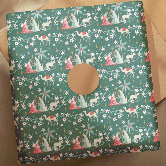 Weihnachten Religiöse Krippe Star von Bethlehem Seidenpapier