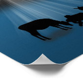 Weihnachten, Religiöse, Krippe, Sterne, Drucken Poster (Ecke)