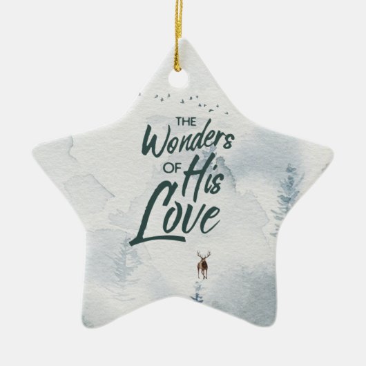 Weihnachten Religiöse Wunder seiner Liebe Segnunge Keramik Ornament (Vorne)