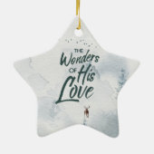 Weihnachten Religiöse Wunder seiner Liebe Segnunge Keramik Ornament (Hinten)