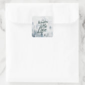 Weihnachten Religiöse Wunder seiner Liebe Segnunge Quadratischer Aufkleber (Tasche)