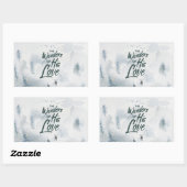 Weihnachten Religiöse Wunder seiner Liebe Segnunge Rechteckiger Aufkleber (Blatt)