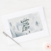 Weihnachten Religiöse Wunder seiner Liebe Segnunge Rechteckiger Aufkleber (Umschlag)