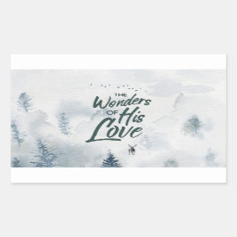 Weihnachten Religiöse Wunder seiner Liebe Segnunge Rechteckiger Aufkleber