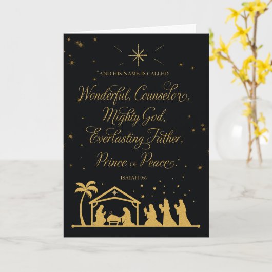 Weihnachten Religiöse wunderbare Counselor Gold Karte (Gelbe Blume)