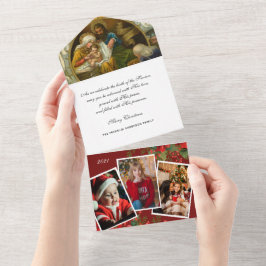 Weihnachten Religiöses Foto Jesus Mary Joseph Fami All In One Einladung