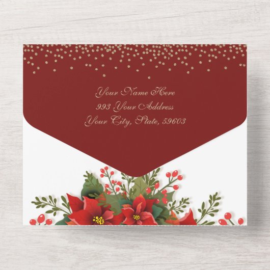 Weihnachten Religiöses Foto Jungfrau Mary Jesus An All In One Einladung (Rückseite)