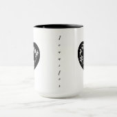 Weihnachten - Rentier Blk & Wht.Herz-Tasse Tasse (Zentrum)