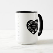 Weihnachten - Rentier Blk & Wht.Herz-Tasse Tasse (VorderseiteRechts)