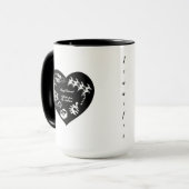 Weihnachten - Rentier Blk & Wht.Herz-Tasse Tasse (Vorderseite Links)