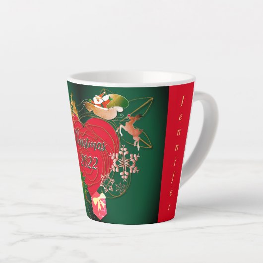 Weihnachten - Rentier Latte-Tasse Milchtasse (Rechte Ecke)
