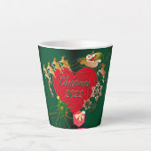 Weihnachten - Rentier Latte-Tasse Milchtasse (Vorderseite)