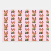 Weihnachten, Rentier & Lebkuchen buchen Geschenkpapier Set (Vorderseite 2)