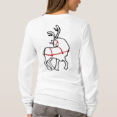 Weihnachten Rentier Shirts T - Shirt für den Fraue (Rückseite)