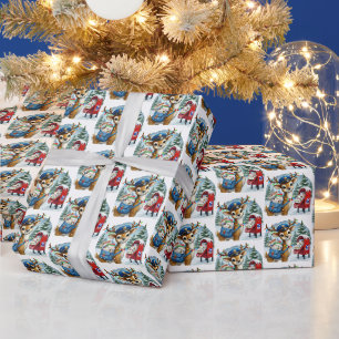 Weihnachten - Rentierpost am Nordpol Geschenkpapier