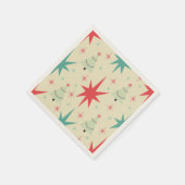 Weihnachten Retro 1950er Jahre Serviette (Ecke)