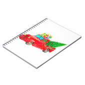 Weihnachten Retro Car Urlaub Notizblock (Linke Seite)