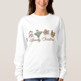 Weihnachten, Retro Doodle Western Weihnachten Sweatshirt