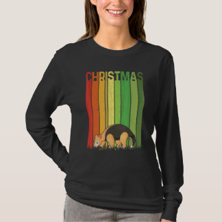 Weihnachten Retro Erdferkel Süße Gruppe Passende X T-Shirt